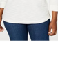 Karen Scott Women's Sport Marled Sweatshirt White Size Medium