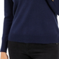 Charter Club Women's Button Cuff Merino Wool Sweater Blue Size Petite S/M