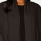 Karen Scott Women's Open Front Cardigan Brown Size Small