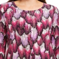 JM Collection Women's Printed 3/4 Sleeve Top Black Size X-Small