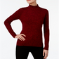 Karen Scott Women's Cotton Mock Neck Sweater Red Size X-Small