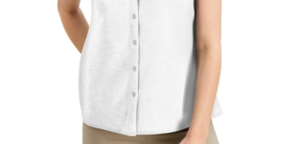 Alfani Women's Sleeveless Blouse White Size X-Small