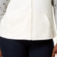 Karen Scott Women's Quilted Zip Front Fleece Vest Eggshell Size Petite S