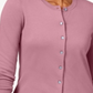 Karen Scott Women's Crew Neck Cardigan Pink Size Small