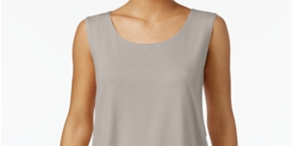 JM Collection Women's Scoop Neck Tank Top Brown Size X-Large