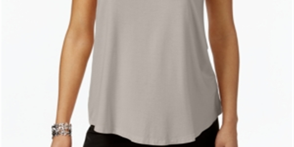 JM Collection Women's Scoop Neck Tank Top Brown Size X-Large