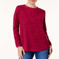 Karen Scott Women's Marled Sweatshirt Magenta Size Petite XL