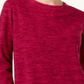 Karen Scott Women's Marled Sweatshirt Magenta Size Petite XL