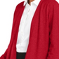 Charter Club Women's Open Front Cardigan Red Size Large