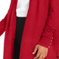 Charter Club Women's Open Front Cardigan Red Size Large
