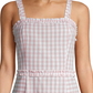 Planet Gold Junior's Cotton Gingham Print Dress Pink Size Medium