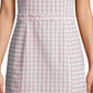 Planet Gold Junior's Cotton Gingham Print Dress Pink Size Medium
