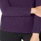 Karen Scott Women's Diamond Cable Knit Sweater Purple Size Medium
