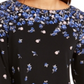 Charter Club Women's Ruffle Cuff Top Blue Combo Size Petite S/M