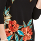 JM Collection Women's Floral Print Hardware Keyhole Tunic Red Size Large