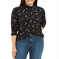 Karen Scott Women's Snowy Glory Mock Neck Top Black Size X-Small