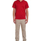 Nautica Big Boy's Short Sleeve Performance Polo Shirt Red Size L (38-39)