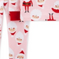 Carter's Baby Girl's 2 Pc Cotton Santa Pajamas Set Pink Size 12MOS