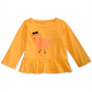 First Impressions Baby Girl's Cotton Gobble Peplum Hem T-Shirt Yellow Size 3-6MOS