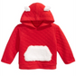 First Impressions Baby Boy's Faux Fur Trim Quilted Hoodie Red Size 12MOS