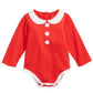 First Impressions Baby Girl's Mrs Claus Bodysuit Red Size 0-3