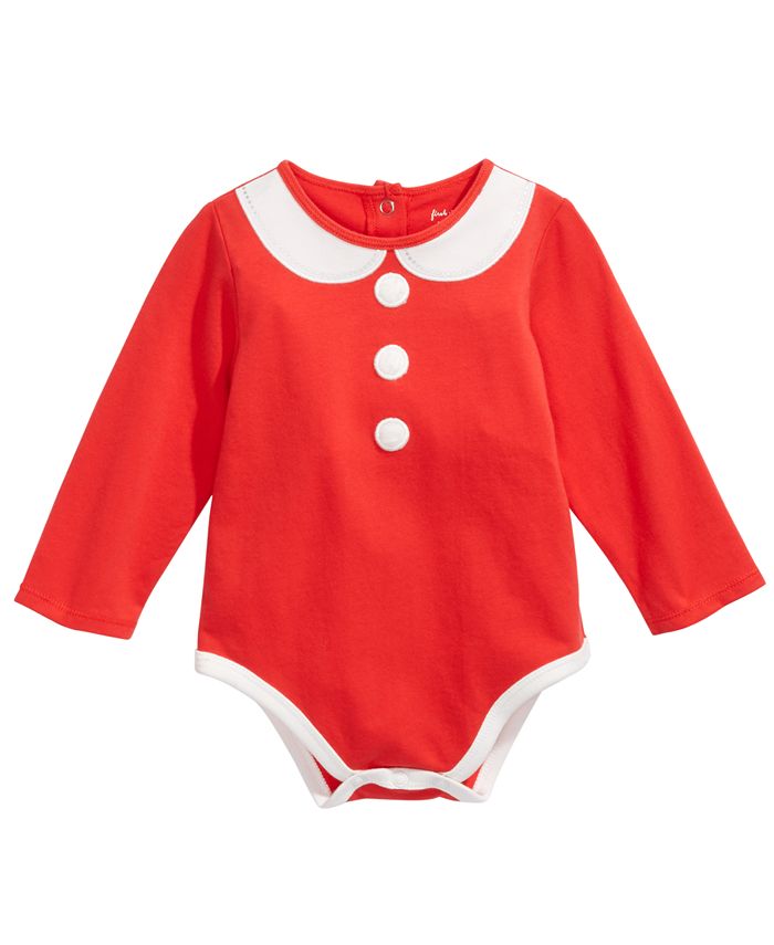 First Impressions Baby Girl's Mrs Claus Bodysuit Red Size 0-3