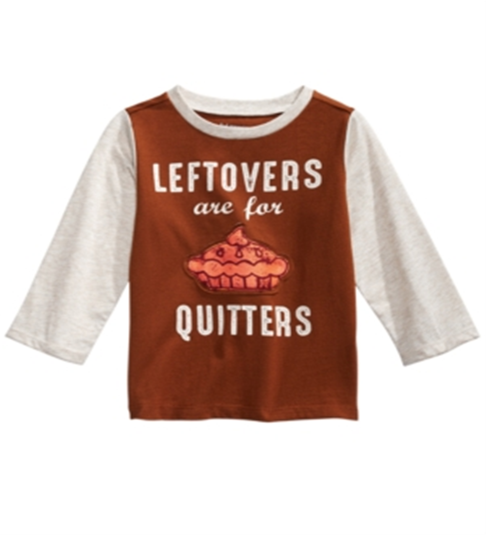 First Impressions Baby Boy's Colorblocked Leftovers T-Shirt Brown Size 0-3M