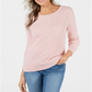 Karen Scott Women's Cable Knit Sweater Pink Size Medium