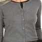 Karen Scott Women's Colorblocked Hem Cardigan Charcoal Size Petite S