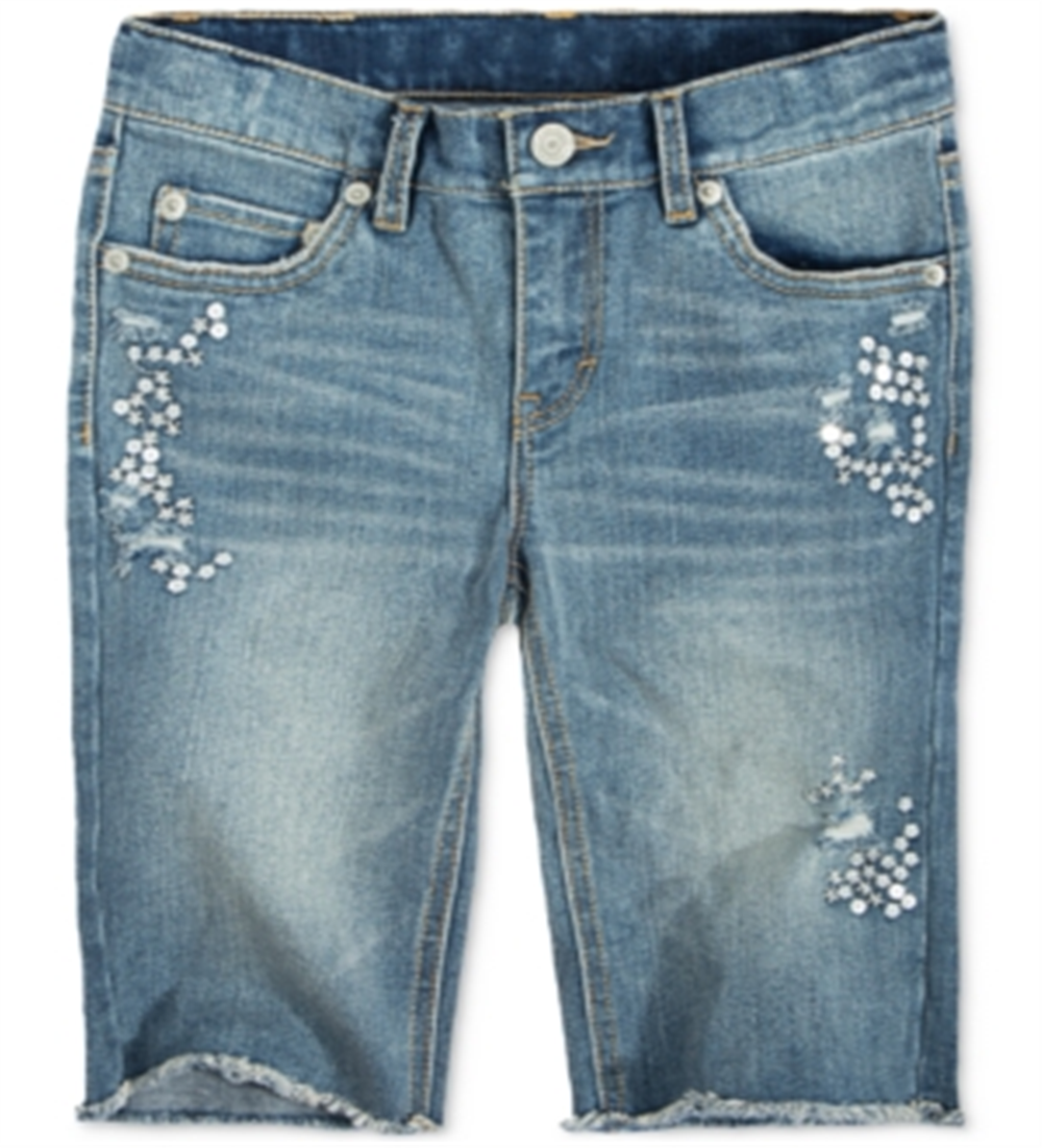 Levi's Big Girls 7-16 Seaside Bermuda Shorts Blue Size 16