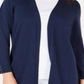 Karen Scott Women's Open Front Cardigan Blue Size Petite Medium