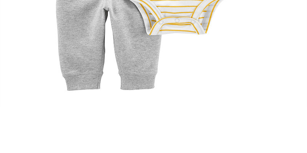 Carter's Baby Boy's 2 Pc Colorblocked Bodysuit & Jogger Pants White Size 18 Months