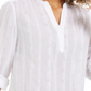 Style & Co Women's Textured V Neck Top White Size Small