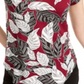 Alfani Women's Printed T-Shirt Wine- White Leaf Size Small