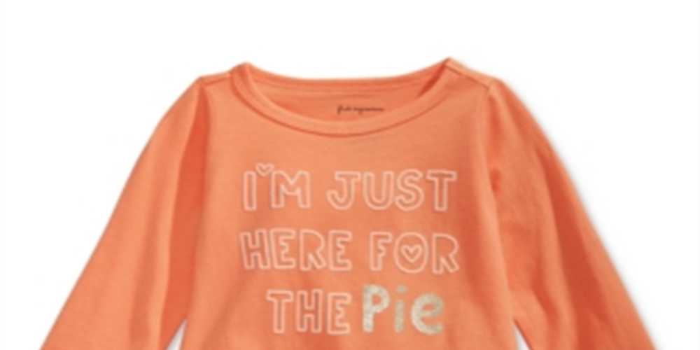 First Impressions Baby Girl's Cotton Pie Peplum Hem T-Shirt Orange Size 0-3 M