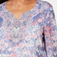 JM Collection Women's Embellished Angel Sleeve Top Blue Size Small