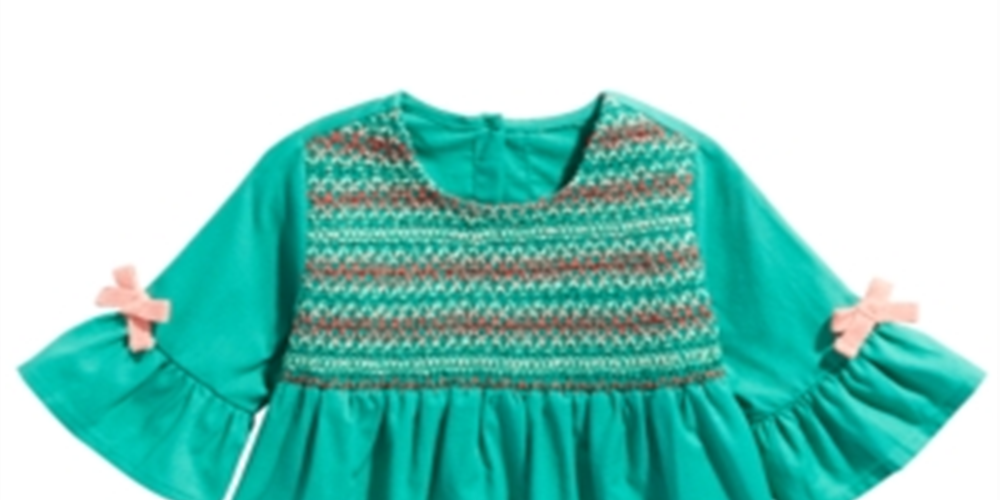 First Impressions Baby Girl's Smocked Top Green Size 18MOS