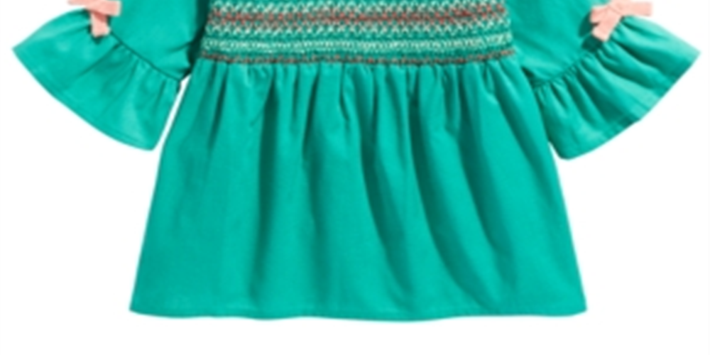 First Impressions Baby Girl's Smocked Top Green Size 18MOS