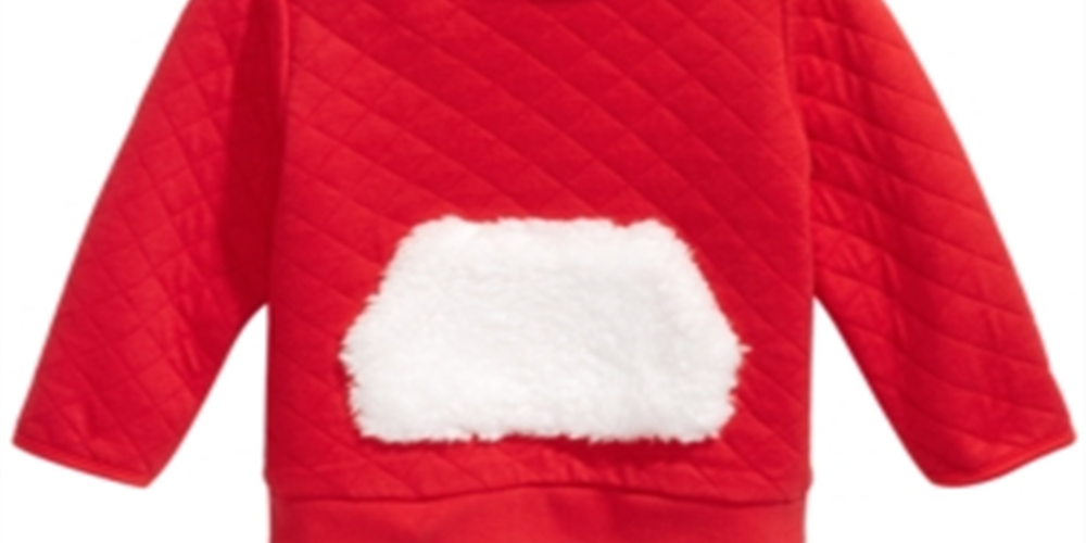 First Impressions Baby Boy's Faux Fur Trim Quilted Hoodie Red Size 24MOS