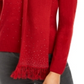 Karen Scott Women's Embellished Sweater & Scarf Red Size Petite L