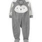 Carter's Boy's Print Husky Fleece Footie Gray Size 12MOS