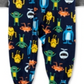 Carter's Baby Boy's 1 Pc Monster Print Fleece Footed Pajamas Blue  Size 12MOS