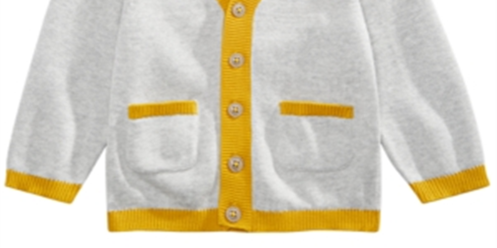 First Impressions Baby Boy's Smiley Face Cardigan Gray Size 18MOS