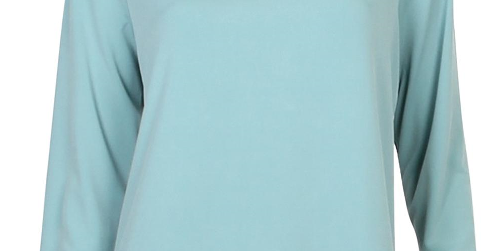 Alfani Women's Cut Out 3/4 Sleeve Blouse Teal Size Large
