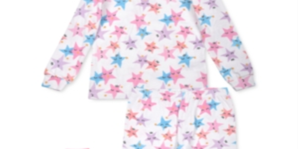Max & Olivia Baby Girl's 3 Pc Star Print Pajamas & Socks Set White Size 24MOS
