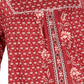 Style & Co Women's Printed Peasant Top Red Size Petite S