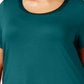Alfani Women's Plus Satin Trim Short Sleeves T-Shirt Blue Size 0X