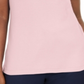 Karen Scott Women's Cotton Eyelet Collar Top Pink Size Small