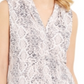 Calvin Klein Women's Snakeskin Print Sleeveless Top Pink Size Large
