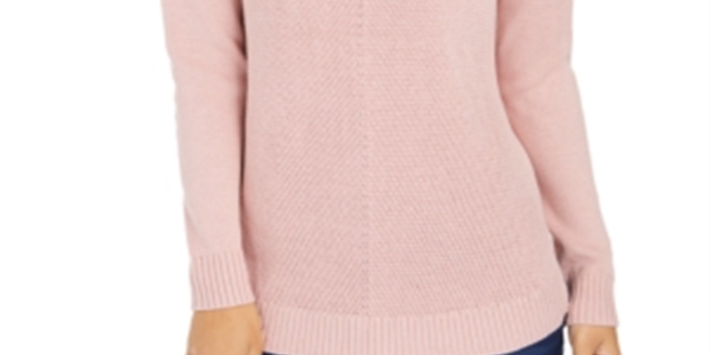 Charter Club Women's V Neck Sweater Pink Size Petite Small